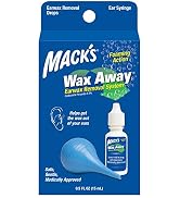 Mack's Wax Away Ear Wax Removal System - 0.5 FL OZ Ear Drops with Ear Syringe