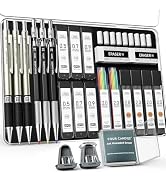 Four Candies 25PCS Art Mechanical Pencil Set with Case, 3PCS Metal Artist Lead Pencil 0.5, 0.7, 0...