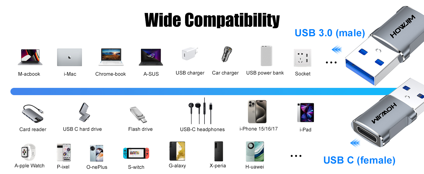 usb c female to usb male adapter