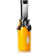 Ventray Ginnie Cold Press Juicer Machines, Compact Small Slow Masticating Juicer with High Juice ...