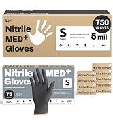 SUP Disposable Nitrile Exam Gloves, 5 Mil Powder-Free Latex-Free Food Safe for Medical, Cooking, ...