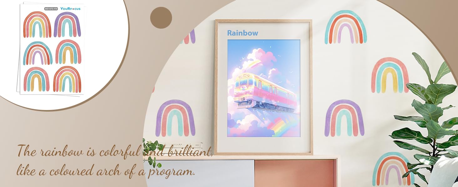 rainbow wall decas