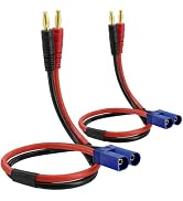 BENACES 2 Pack EC5 to 4mm Banana Plug Battery Charging Cord, 11.8 Inches EC5 Male Connector to Ba...