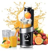 Jocuu Cold Press Juicer Machine with Large Feeding Chute, Slow Masticating Juicer Machines for Ve...