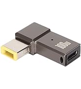 USB C to Slim Tip Adapter, 100W 5A Laptop Type C Female Input to Right Angle Slim Tip Rectangle P...