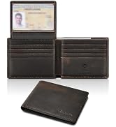 Travelambo 100% Genuine Leather Wallet for Men with Gift Box - Handmade Bifold Stylish - Rfid Wal...