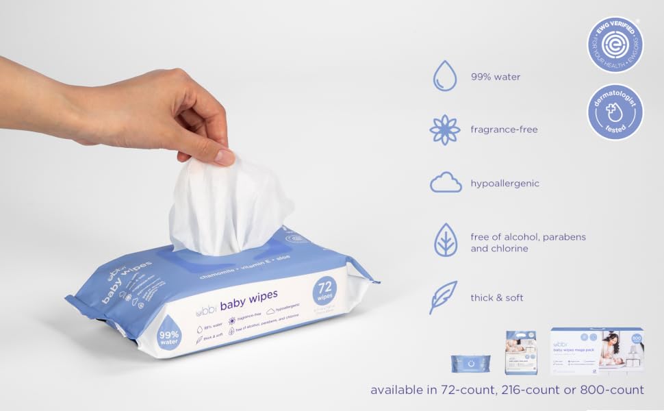 Ubbi, baby wipes, huggies wipes, wet wipes, pampers wipes, diaper wipes, wipes baby sensitive skin