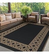 GENIMO Outdoor Rug Waterproof for Patio Decor, 6'x9' Foldable Reversible Plastic Straw Carpet, Ou...