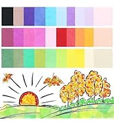 RYKOMO 6000 Sheets 1 Inch Tissue Paper Squares, 30 Assorted Colors Art Rainbow Tissue Paper Tissu...