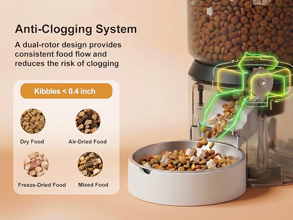 Automatic Cat Feeders, 4L Timed Cat Dry Food Dispenser Auto Pet Feeder Portion Control 9 Meals Day