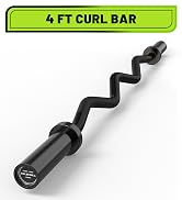 4 FT Olympic EZ Curl Barbell