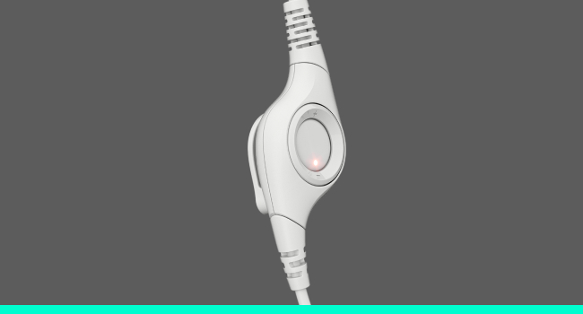 zoom of h390 headset off-white inline controls