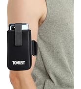 TOMUST Phone Holder with Three Strap, Lightweight Arm Band with Reflective Logo, Elastic Armband ...