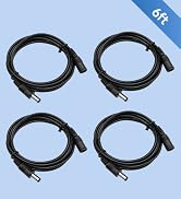 ANLINK 4 Pack 6ft 2M DC Power Extension Cable, 4PCS DC 12V Power Adapter Extension Cord 5.5mm x 2...