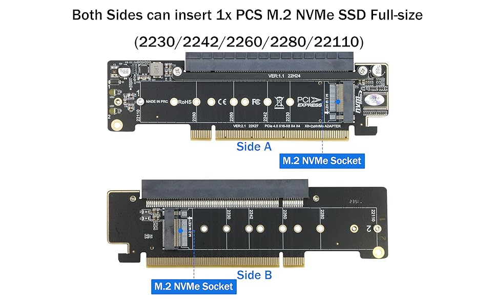 pcie to dual nvme