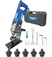 AMZCNC 110V 950W Hydraulic Hole Punch Electric Hydraulic Hole Punching Tool Angle Steel Punching ...