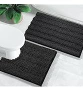 Yimobra Luxury Chenille Bathroom Rugs Sets 2 Piece, Extra Thick Non Slip Quick Dry U Shaped Toile...