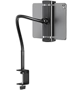 TeQable Tablet Stand for Desk, Gooseneck iPad Holder Clamp Mount, 360° Adjustable Arm Mount for i...