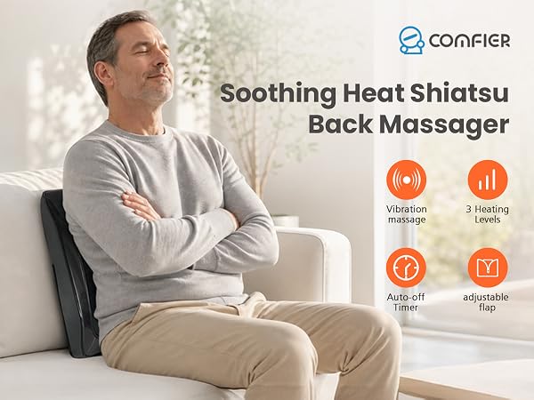 shiatsu back massager with heat