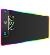 GIM Wireless Charging RGB Gaming Mouse Pad 15W, LED Mouse Mat 900x400x4MM, 10 Light Modes Extra L...