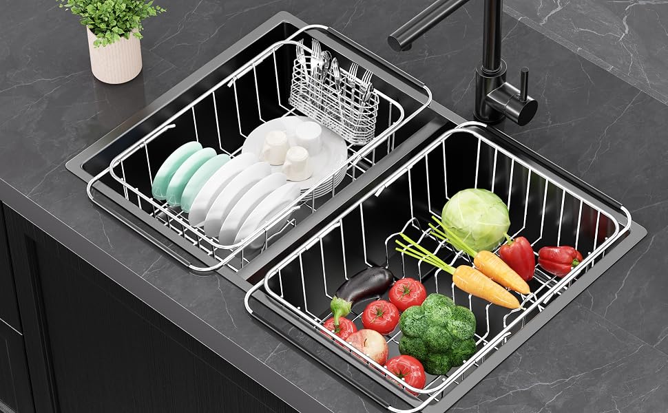Adjustable Over Sink Dish Rack