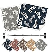 Nyixblyre Swedish Dishcloths for Kitchen, 5 Pack Leaf Reusable Paper Towels with 3 Hooks, Washabl...