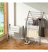 Whitmor Spacemaker Folding Drying Rack, Indoor Clothes Organizer with Patent-Pending Design, Spac...