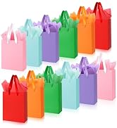 Ethhqu 12-Pack Small Gift Bags with Handles - Includes 24 Tissue Papers, 6.3x4.7x2.4 Inches Mini ...