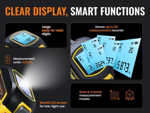 CLEAR DISPLAY, SMART FUNCTIONS