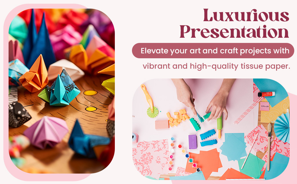 Vibrant tissue paper for gift bags