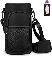 SITHON Half Gallon Water Bottle Sleeve with Adjustable Shoulder Strap, 64 OZ Sports Water Bottle ...