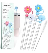 Kynup Straw(4Pack), Straw Topper Cover(4Pack) for Stanely 40 oz Tumbler, Reusable Straw Tritan Ma...