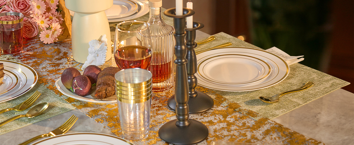 Gold Disposable Plates