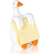 White Goose Sticky Note Dispenser (White and Orange)