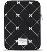 Linpr Quilted Puffy Laptop Sleeve 11-12 Inch for Women, Cute Padded Protective Laptop Case Compat...