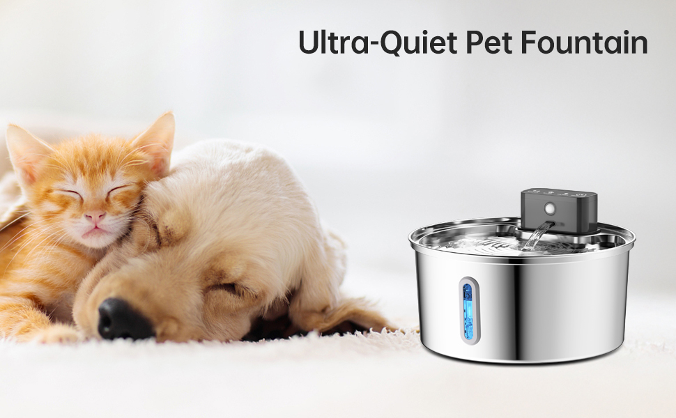 water fountain cats dogs metal 108 oz waterer supplies cat dish animal water fountains easy clean