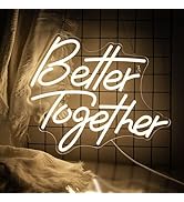 Better Together Neon Sign for Wall Decor Dimmable LED Neon Night Light Sign for Wall Party Décor ...