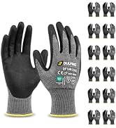 DULFINE Cooling Safety Work Gloves for Men & Women 12 Pairs Pack | Excellent Grip, ANSI A1 Cut Re...