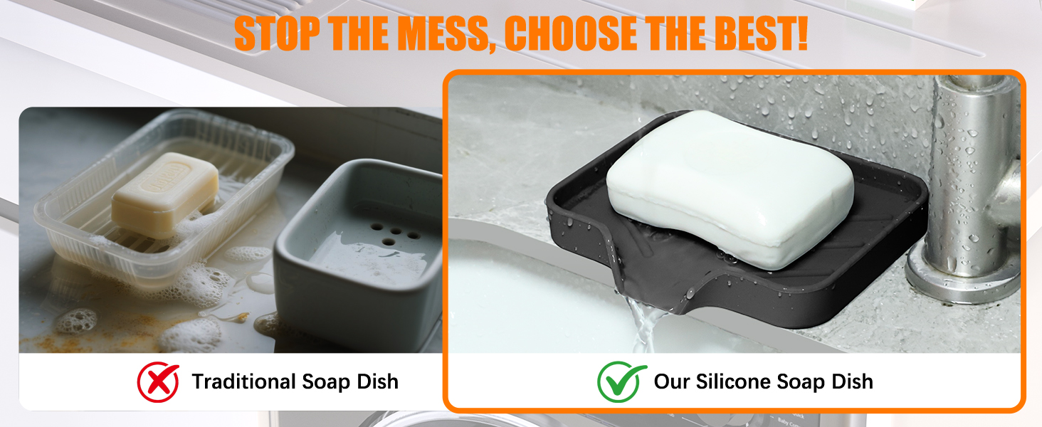 silicone soap holder for kitchen sink
