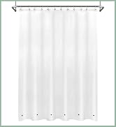 Shower Curtain Liner with 6 Magnets Frosted PEVA 8G Thick, Waterproof 72 x 72 inch, Frost