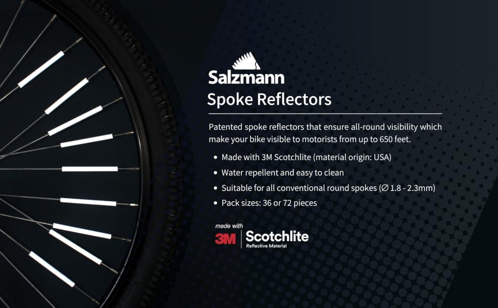 Descriptive banner with information on Salzmann spoke reflectors