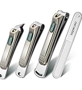 Nail Clippers for Men, Vepkuso Toenail Clippers for Thick Nails and Luxurious Ultra Sharp Fingern...