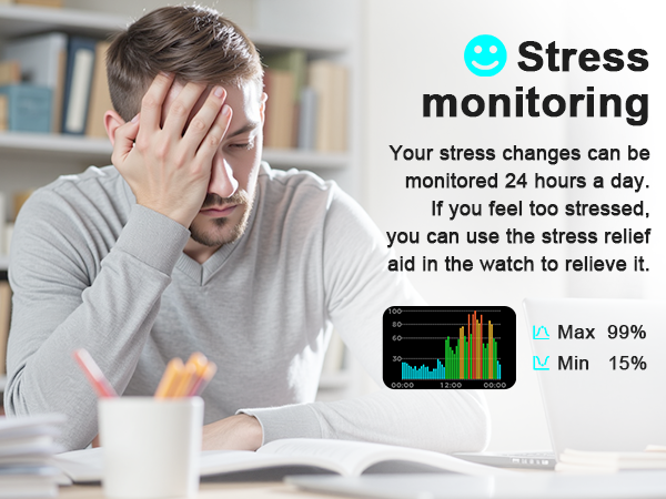 The Fitness tracker tracks your stress level