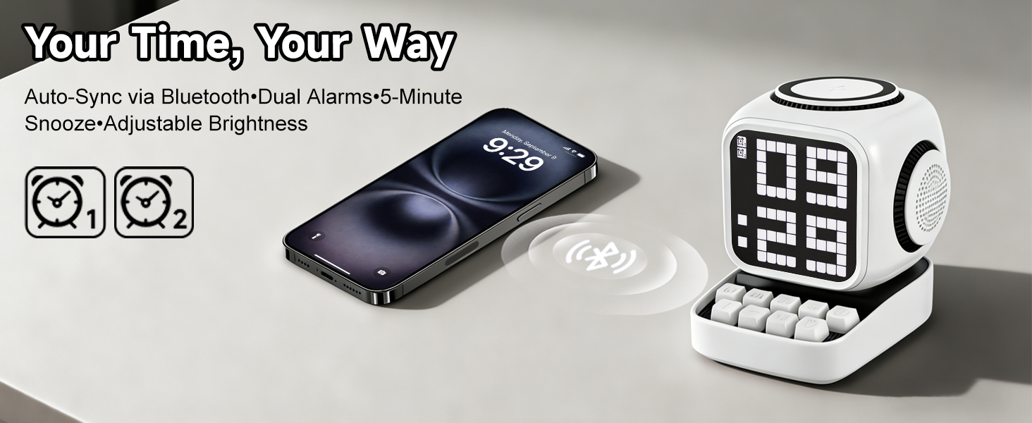 Dual Alarm Clock & Snooze