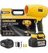 SakerPlus Portable Dust Cleaner 180000 RPM Cordless Leaf Blower 4.0Ah Battery with Adjustable Spe...