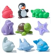 Mold Free Ocean Bath Toys for Toddlers/ Infants 6 - 12- 18 Months, No Hole No Mold Bathtub Toys, ...