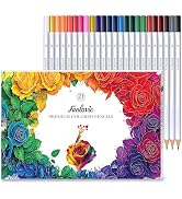 FUNLAVIE 24 Colored Pencils for Adult Coloring Books,Drawing Pencils for sketching & Painting, So...
