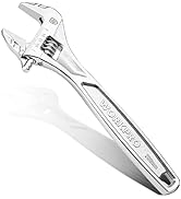 WORKPRO Adjustable Wrench, 8-inch Heavy Duty Spanner with Inch/Metric Scale, Premium Cr-V Steel, ...