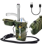 LcFun Electric Lighter USB Rechargeable Arc Lighters Windproof Plasma Lighters with LED Battery D...