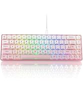 Womier W-K68 60% Keyboard Gaming - Wired Mechanical Keyboard, Hot-Swappable Keyboard, RGB Custom ...